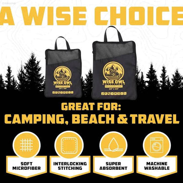 Quick-Dry Microfiber Camping Towel - Lightweight & Compact Travel Essential for Hiking, Beach, Gym, & Yoga - Estalios